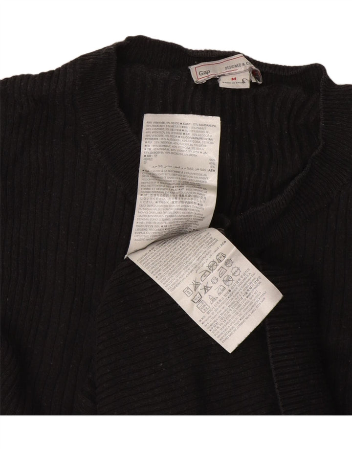 Gap Femei Tricotat Regular Fit Top cu mânecă lungă UK 12 Medium Black Viscose