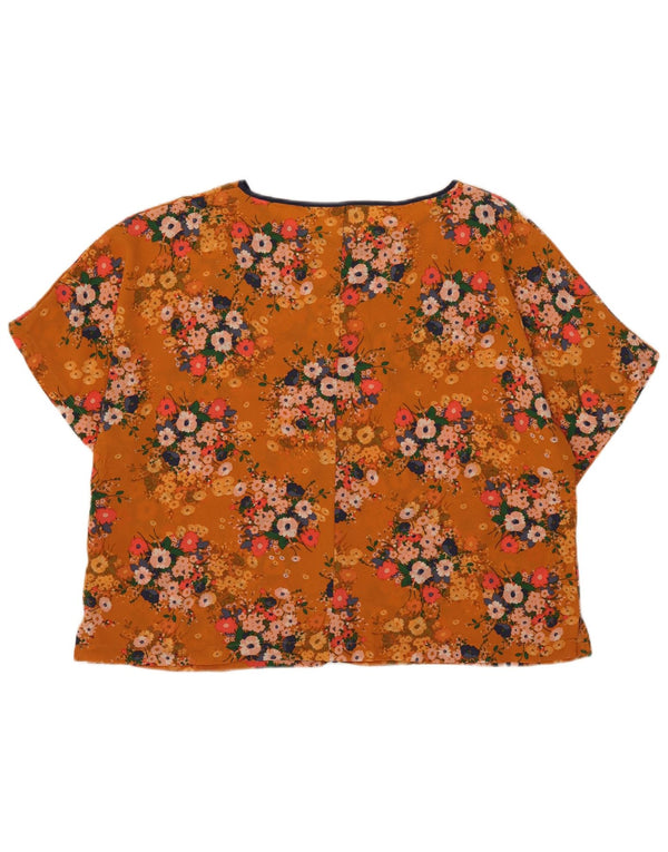 Bluză supradimensionată pentru femei Marks & Spencer UK 18 XL Orange Floral