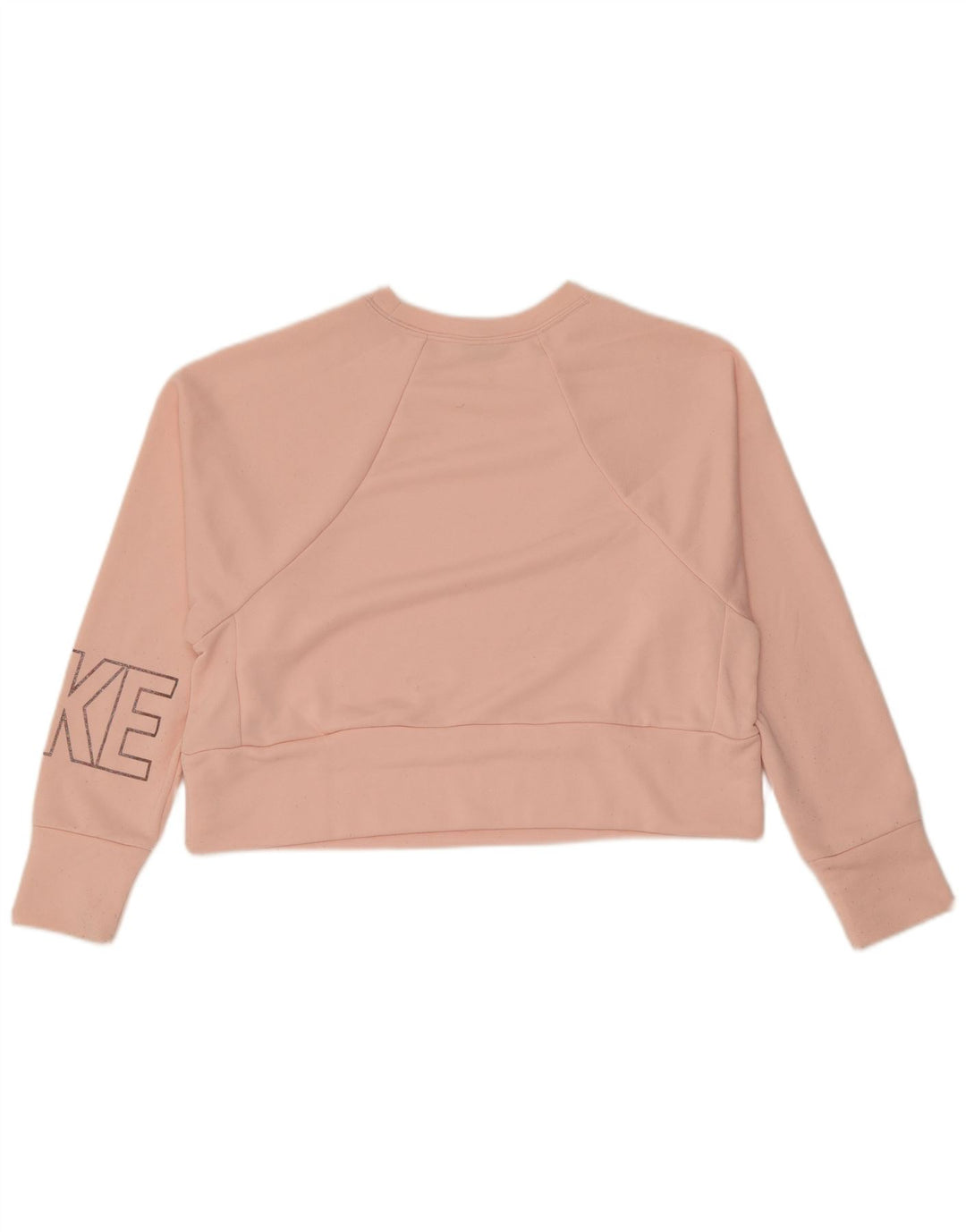 Pulover Nike pentru femei, supradimensionat cu grafic crop, UK 10, roz mic