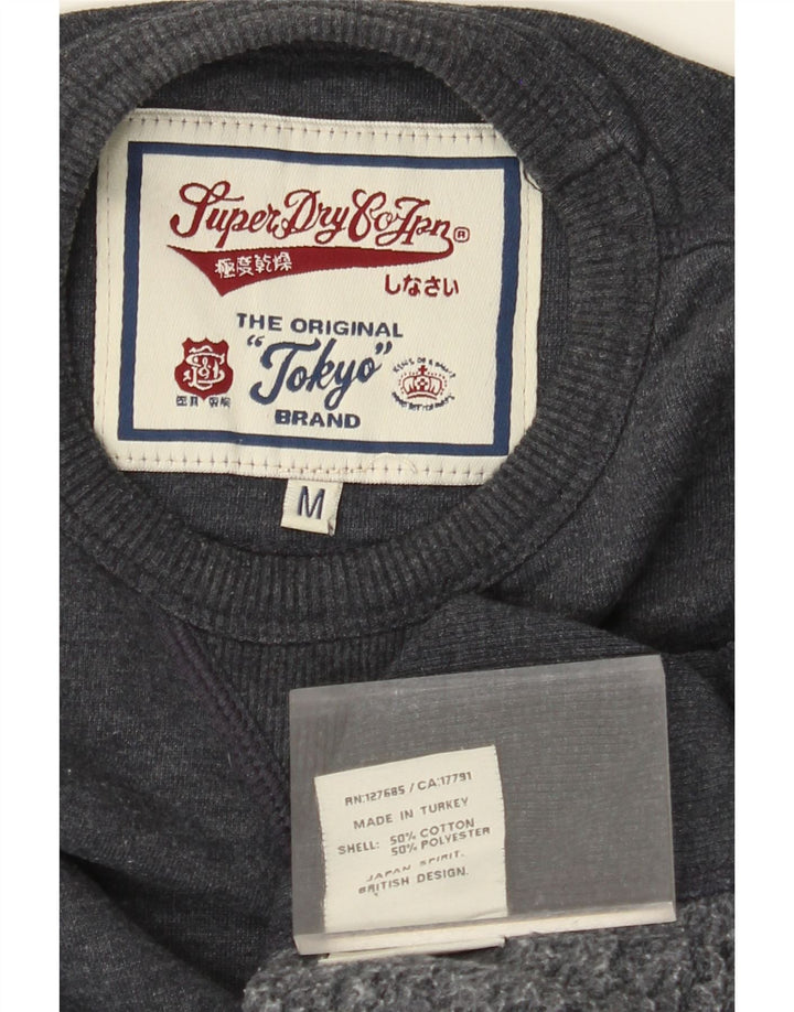 SUPERDRY Hanorac Bărbați Pulover Medium Bleumarin Bumbac