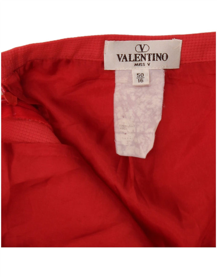 Fusta dreaptă VALENTINO pentru femei Miss V IT 50 XL W36 roșu