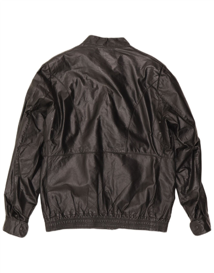 Jachetă de piele vintage pentru bărbați UK 38 Medium Black