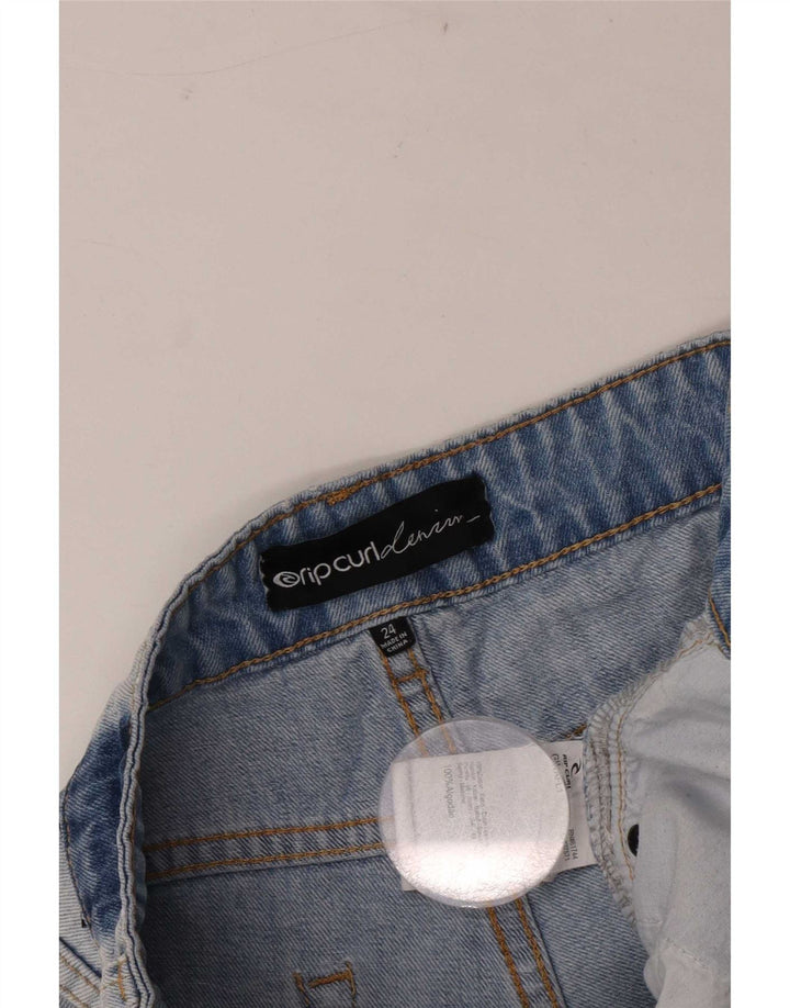 Pantaloni scurți din denim distressed pentru femei Rip Curl W24 XS Bumbac albastru