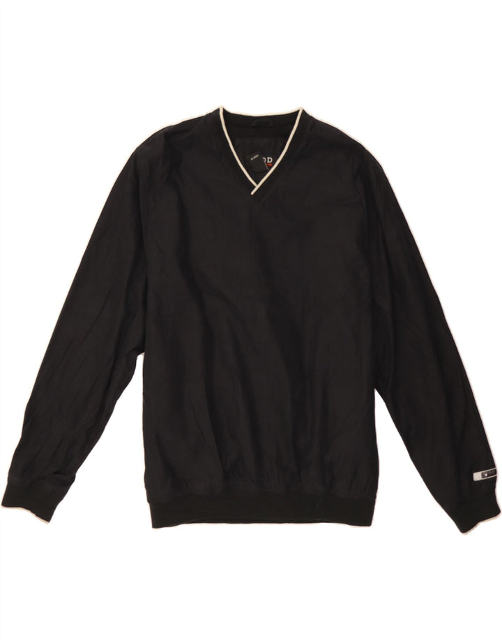 IZOD Mens Pullover Tracksuit Top Medium Black Polyester Vintage Izod and Second-Hand Izod from Messina Hembry 