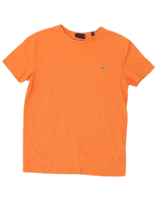 Tricou pentru bărbați Gant Slim Fit Top din bumbac portocaliu mediu
