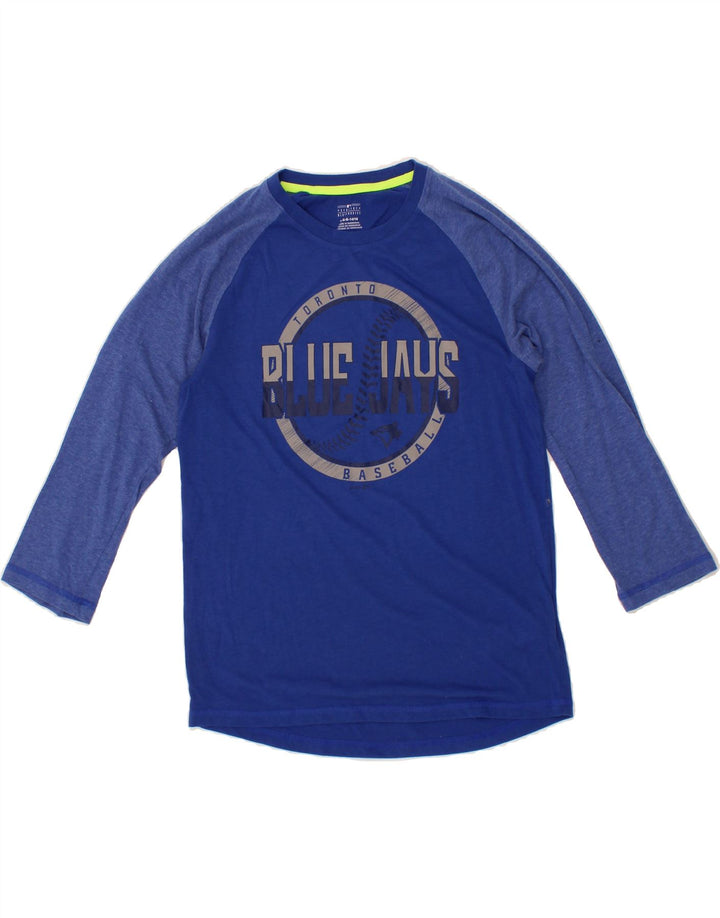 NBA Boys Graphic Top 3/4 Sleeve 14-15 Years Large Blue Colourblock Vintage NBA and Second-Hand NBA from Messina Hembry 