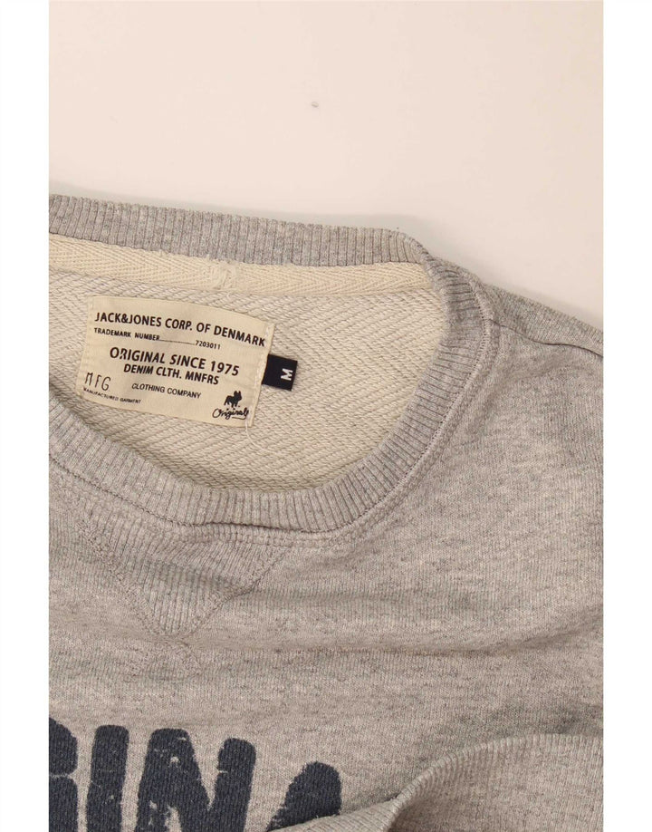 Pulover cu grafică Jack & Jones pentru bărbați, gri mediu cu pete
