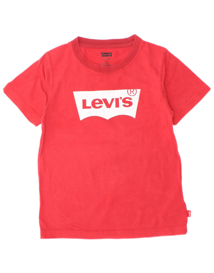 Tricou grafic Levi's pentru baieti Top 5-6 ani bumbac rosu