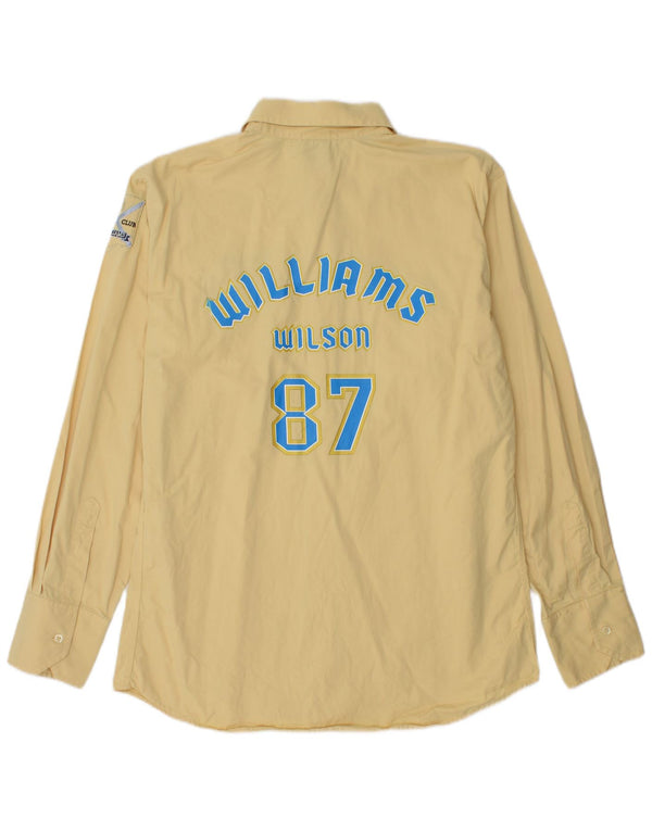 Williams Wilson Mens Graphic Shirt XL Yellow Cotton