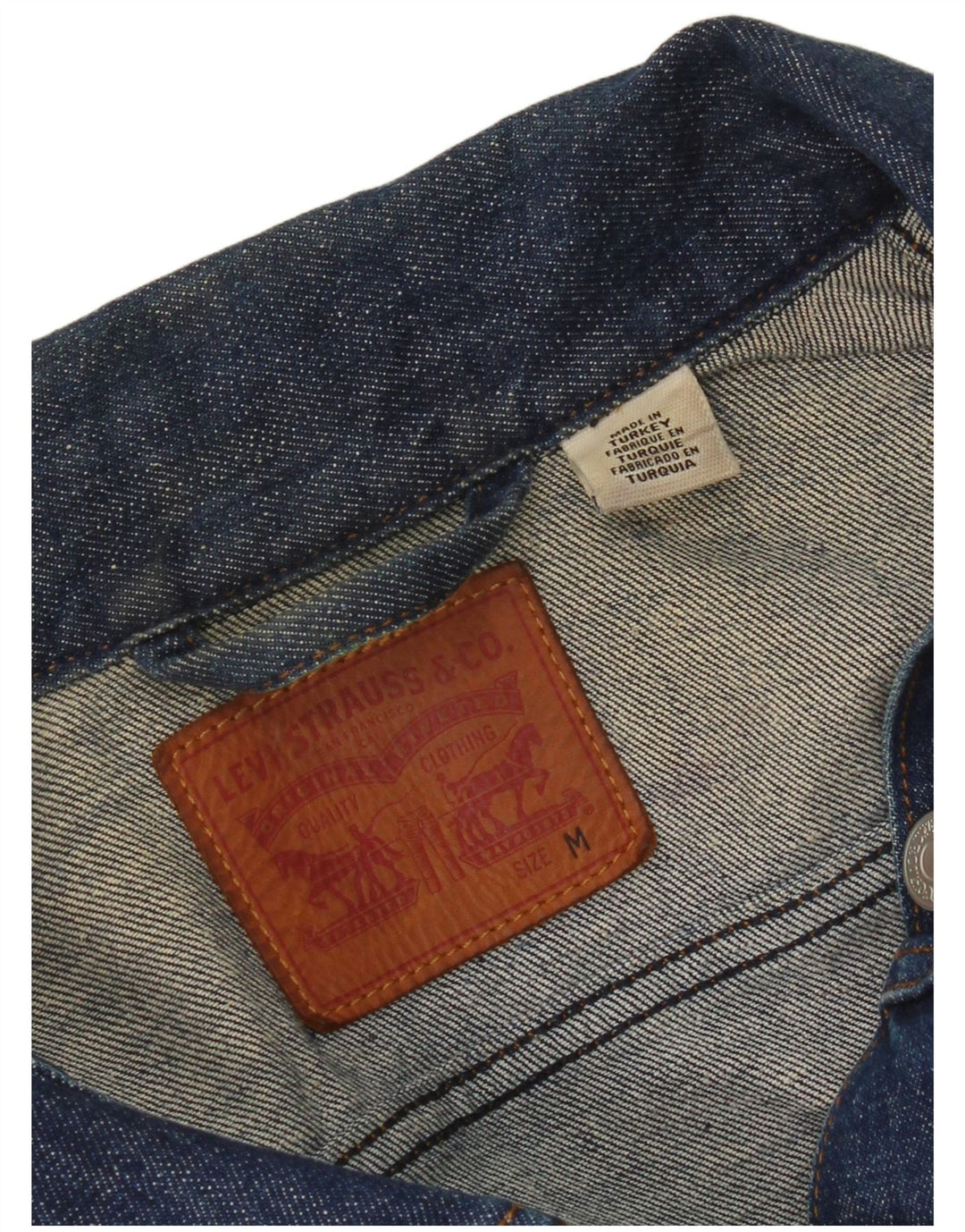 Jachetă Levi's Crop Denim pentru femei UK 12 Medium Blue