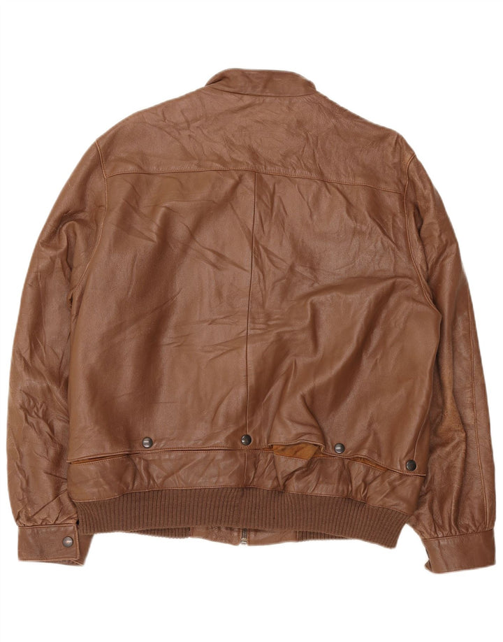 Jachetă de piele pentru femei VINTAGE IT 48 XL din piele maro