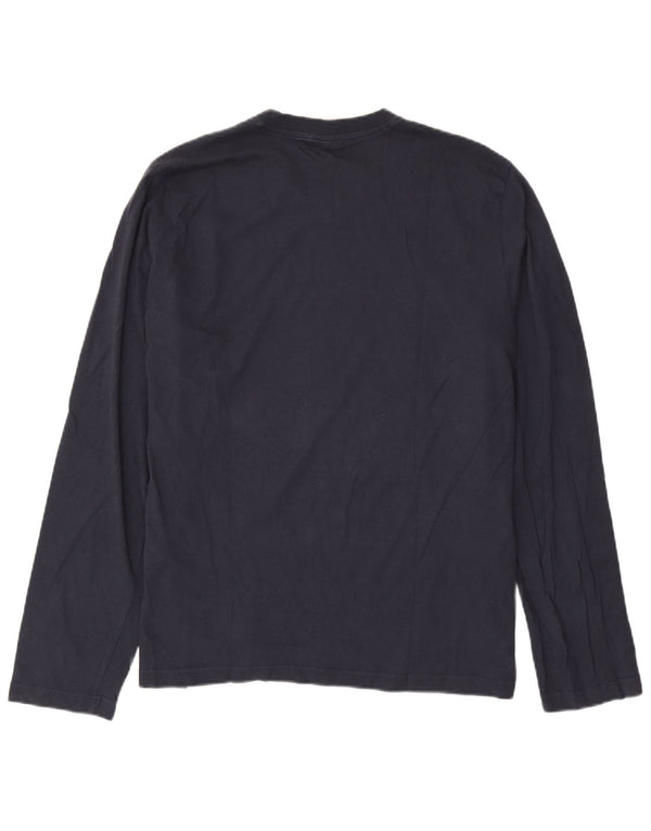 Top pentru bărbați Adidas cu mânecă lungă XL bleumarin bumbac