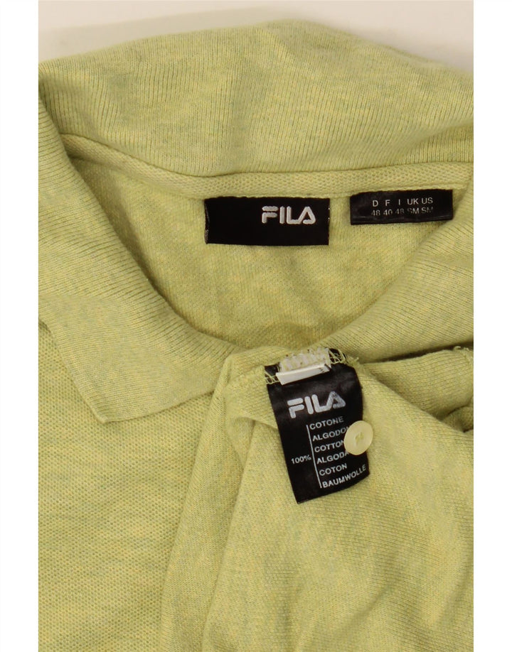 Cămașă polo FILA pentru bărbați, bumbac cu pete verzi