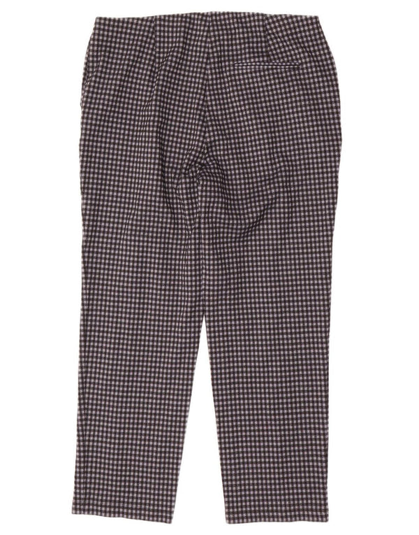 MARKS & SPENCER Womens Chino Trousers UK 18 XL W36 L28 Black Houndstooth