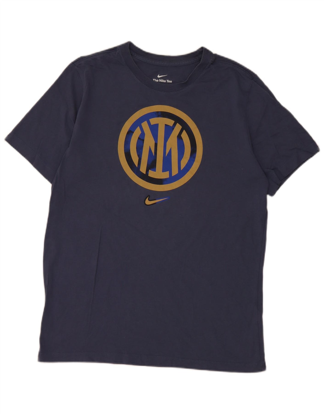 Tricou grafic pentru bărbați Nike Inter Milan Top mediu din bumbac bleumarin