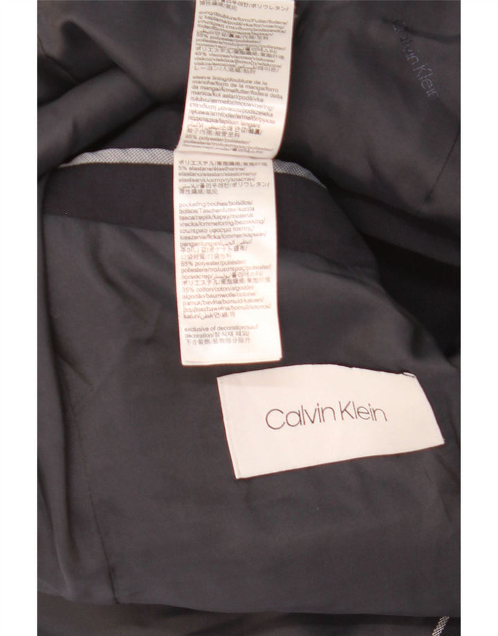 Jachetă Calvin Klein pentru bărbați, cu 2 nasturi, IT 48 Poliester mediu negru