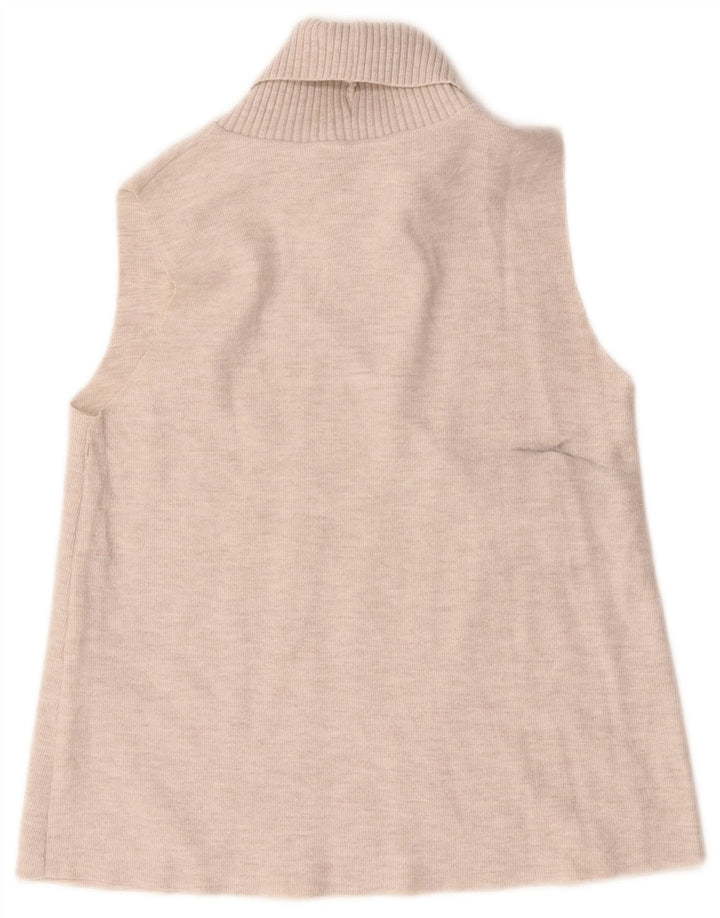 Vesta Top pentru femei Zara UK 12 Medium Bej Bumbac