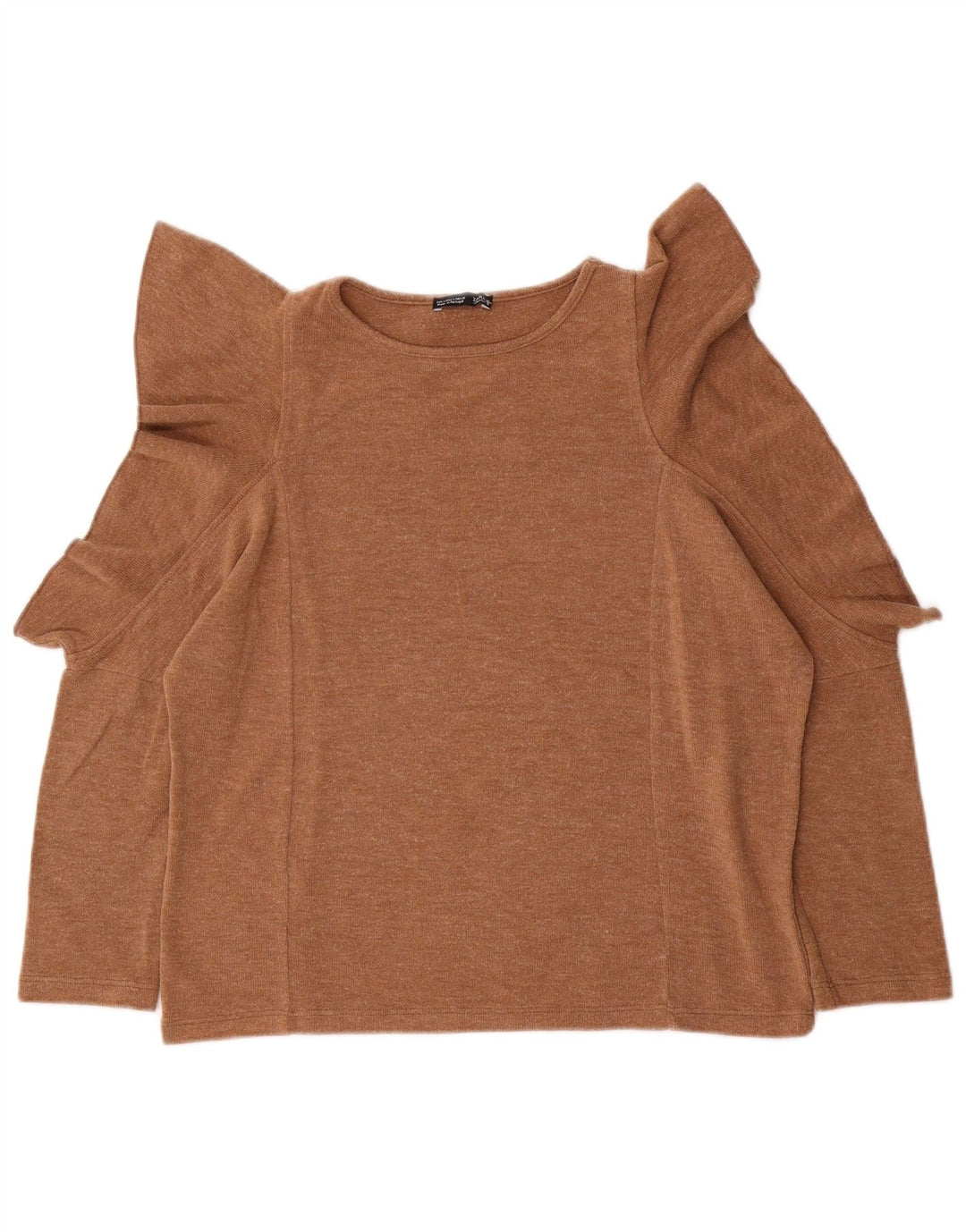 Top supradimensionat pentru femei Zara cu mâneci 3/4 UK 10 Mic Bej