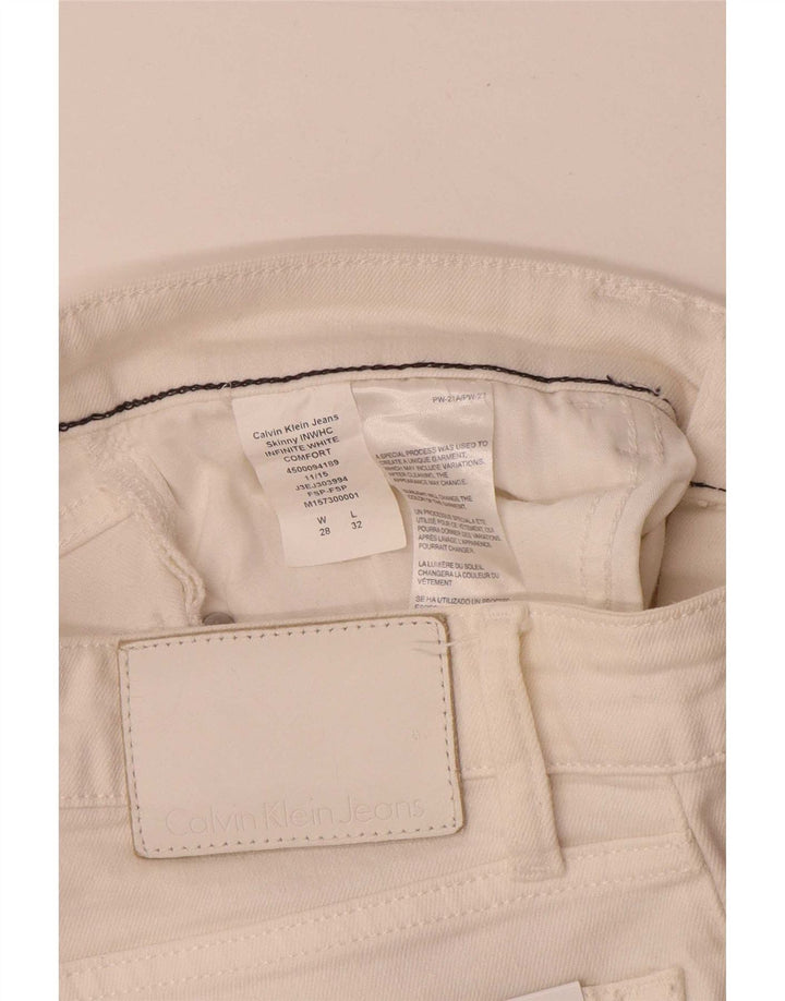Blugi skinny pentru femei Calvin Klein W28 L28 alb
