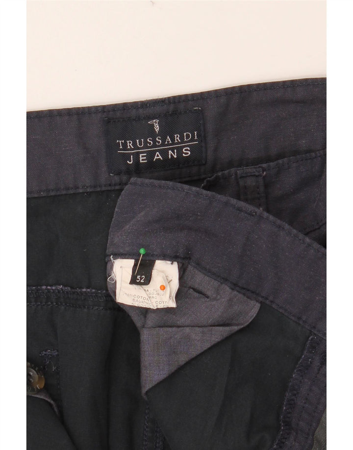 TRUSSARDI Pantaloni chino drepți pentru bărbați IT 52 XL W36 L34 Bumbac bleumarin