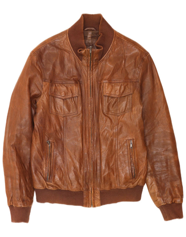Bomber din piele pentru bărbați Conbipel IT 46 Small Brown