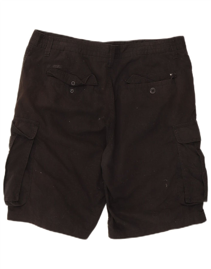 Pantaloni scurți cargo Hurley pentru bărbați W34, mari, negru, bumbac