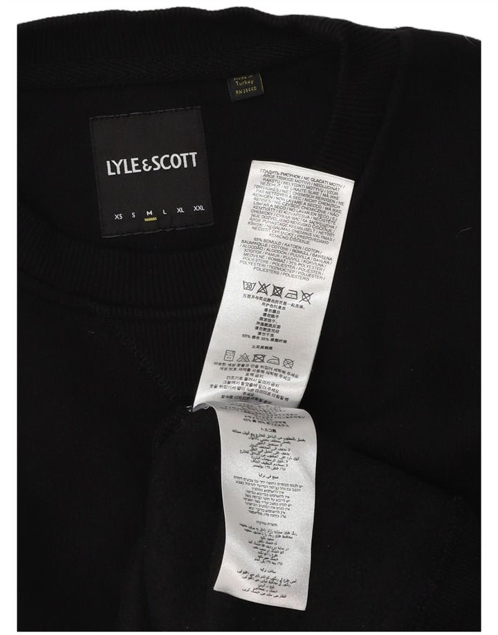 LYLE & SCOTT Pulover pentru bărbați, bumbac mediu negru