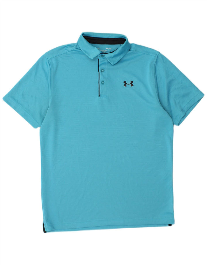 Cămașă polo pentru bărbați UNDER ARMOUR, cu o formă lejeră, poliester albastru mediu