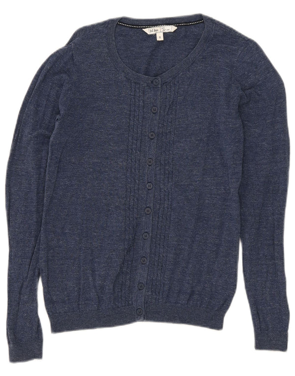 Pulover cardigan pentru femei Fat Face UK 8 mic, albastru marine, bumbac cu pete