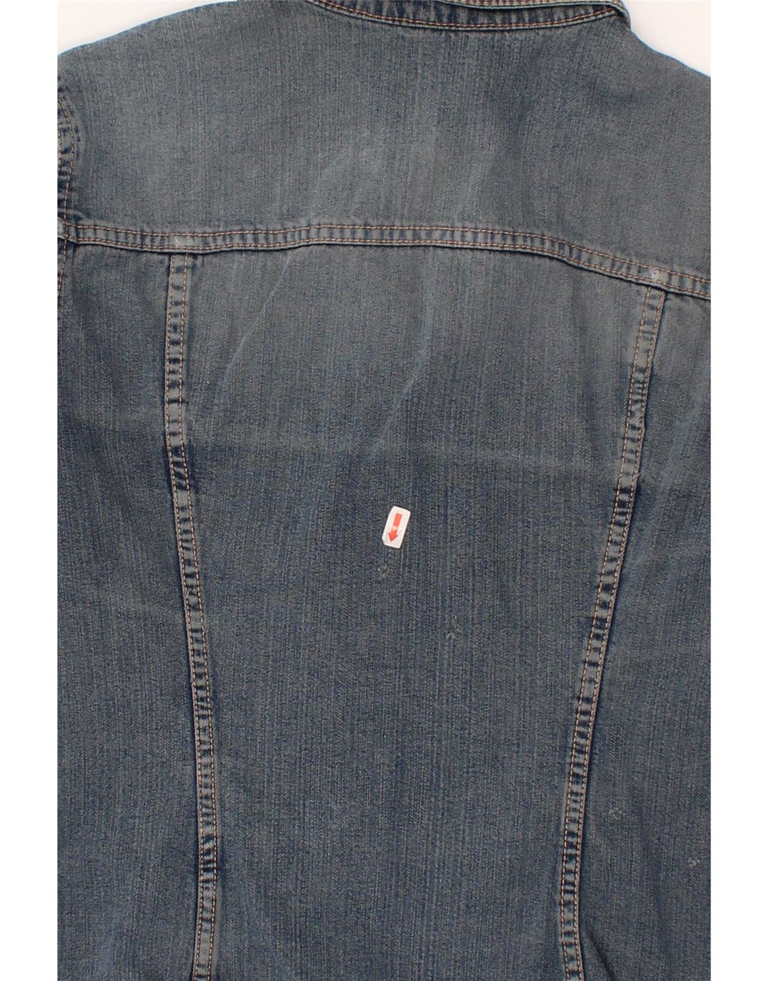 BENETTON Womens Crop Denim Jacket UK 10 Small Blue Cotton Vintage Benetton and Second-Hand Benetton from Messina Hembry 