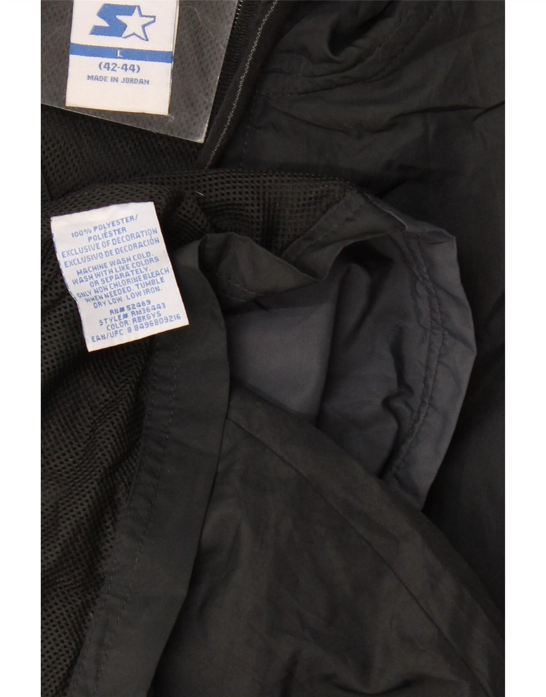 Jachetă de ploaie cu glugă pentru bărbați STARTER UK 40 mare, gri, poliester color bloc