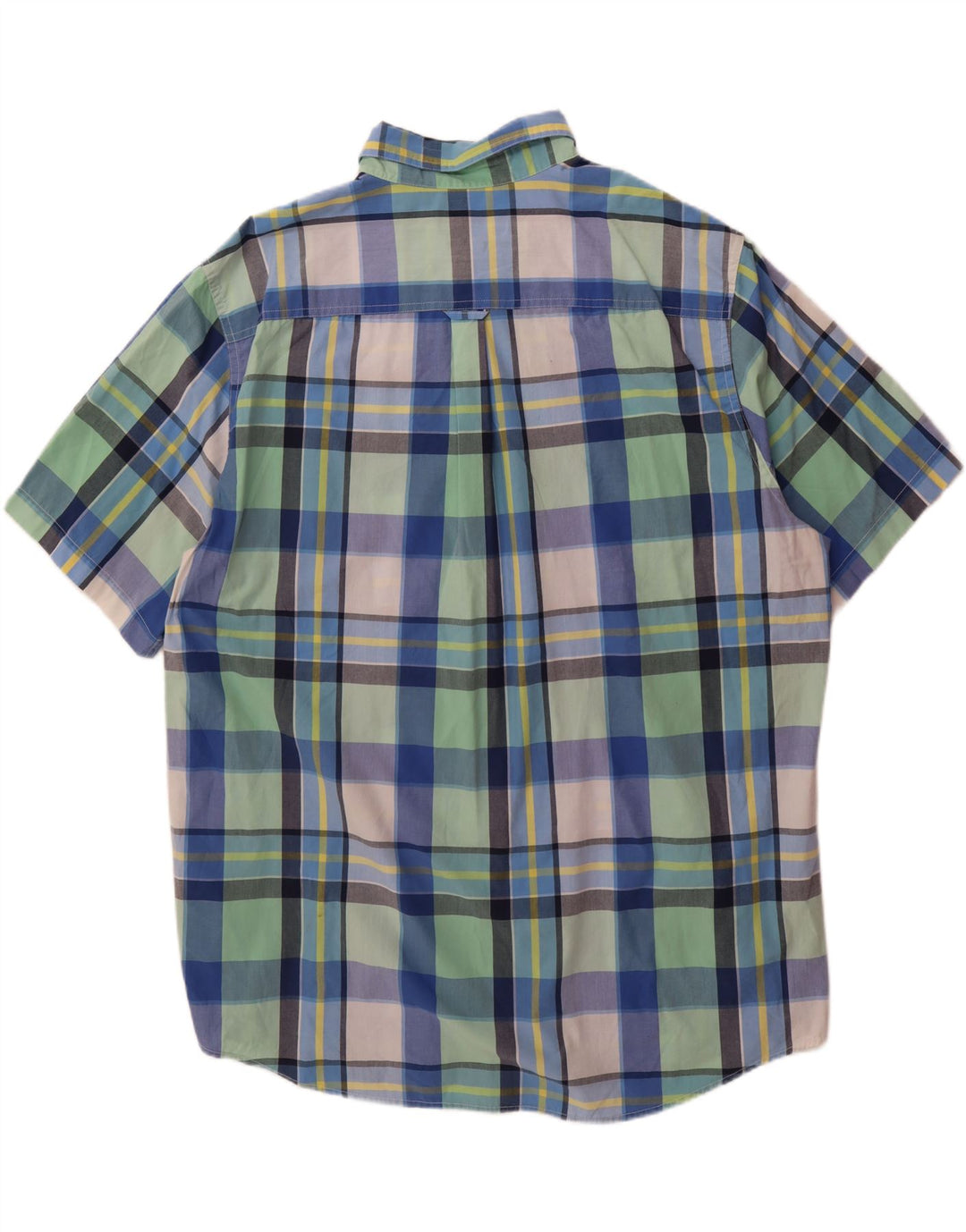 CHAPS Mens Short Sleeve Shirt 2XL Multicoloured Check Cotton