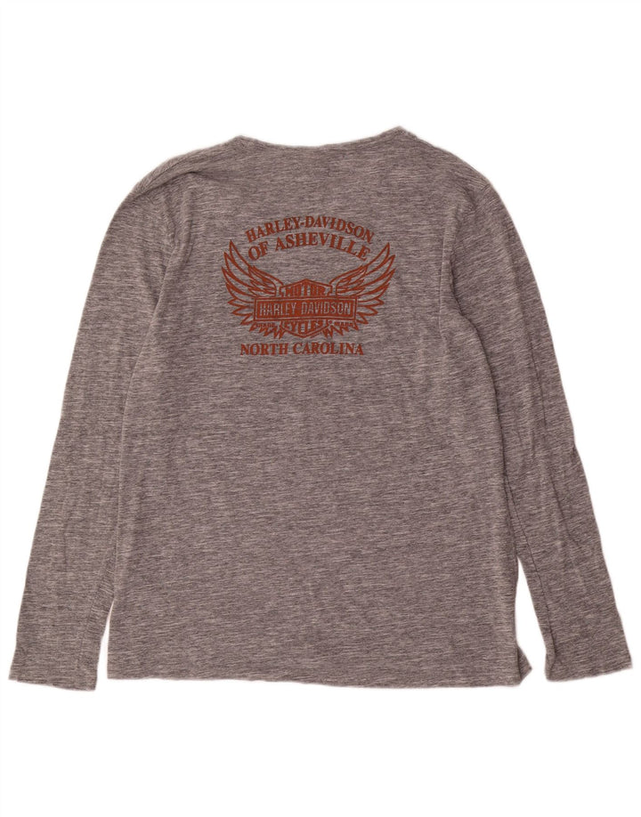 Top grafic Harley Davidson pentru bărbați, cu mânecă lungă, 2XL, bumbac cu pete gri