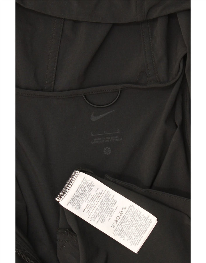 Jachetă de trening cu glugă grafică Nike pentru bărbați, poliester mare, negru