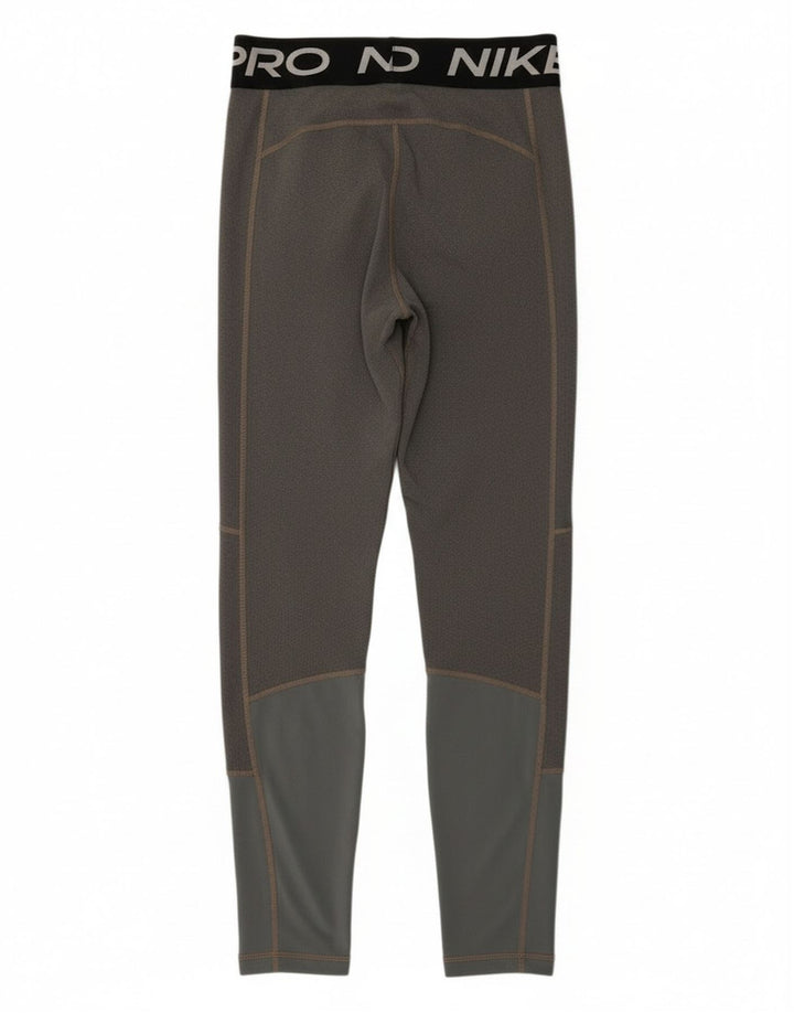 Leggings grafic pentru fete Nike 12-13 ani, mare, gri, poliester color bloc