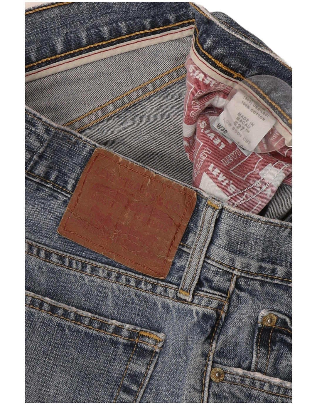 Blugi Bootcut cu talie joasă Levi's 527 W32 L34 Bumbac albastru