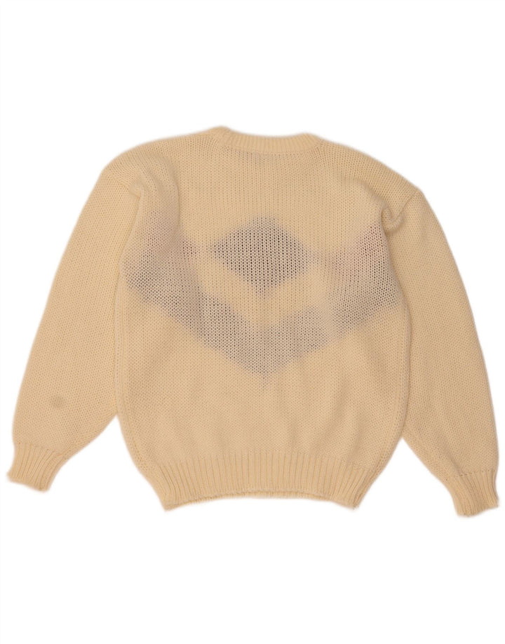 Pulover C&A pentru femei cu decolteu rotund EU 40 Medium Off White Argyle/Diamond