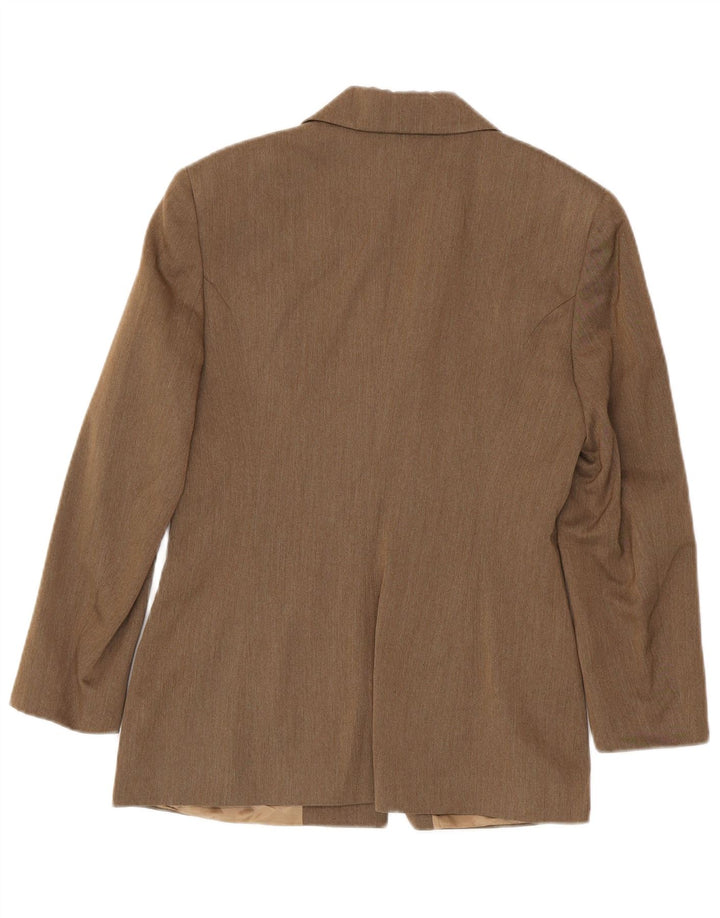 Jachetă blazer pentru femei Sisley cu 4 nasturi UK 10 mic maro viscoză