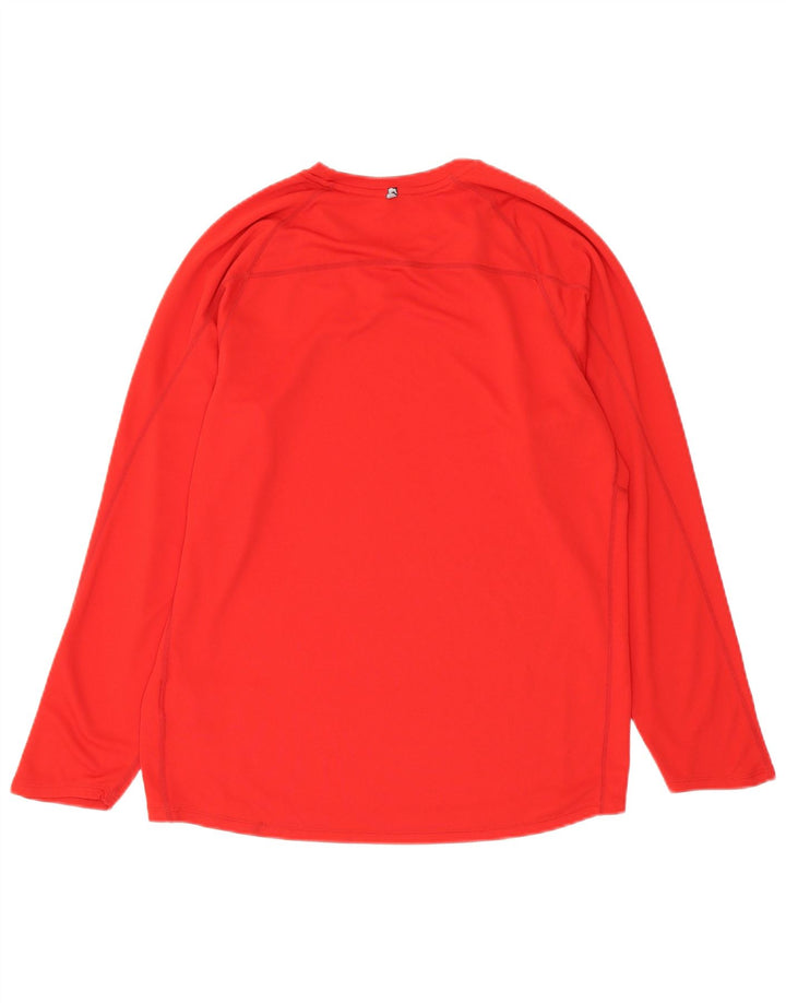 Nike pentru bărbați Dri Fit Top cu mânecă lungă din poliester roșu mare