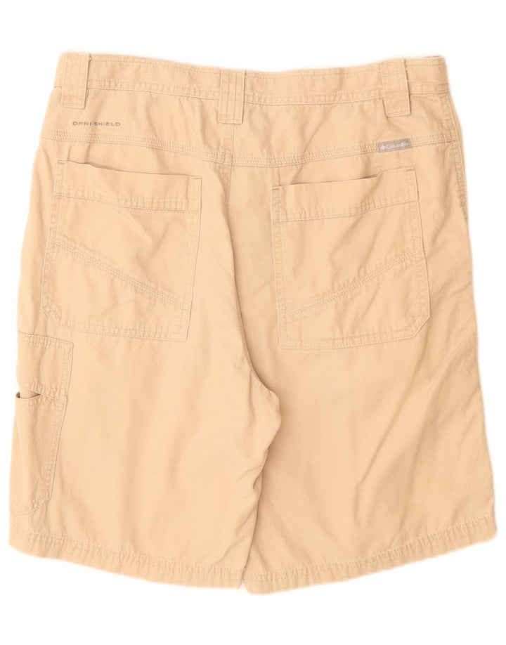 COLUMBIA Mens Cargo Shorts W32 Medium Beige Cotton