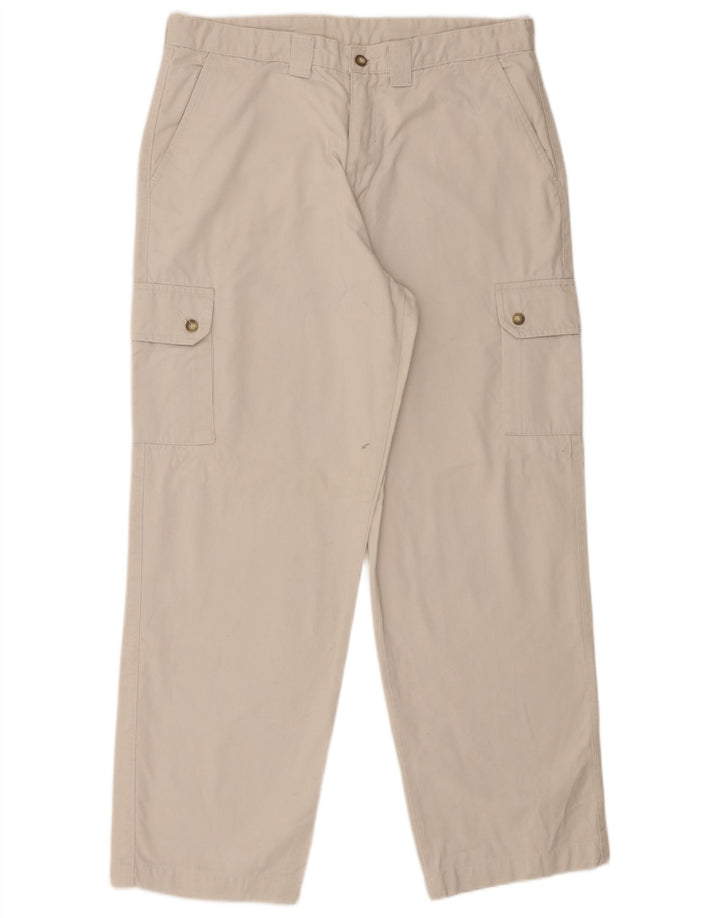 Pantaloni cargo drepți pentru bărbați MAVERICK W36 L30 bumbac alb