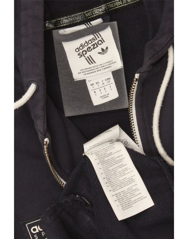 Pulover ADIDAS pentru bărbați, cu fermoar, bumbac, albastru mic