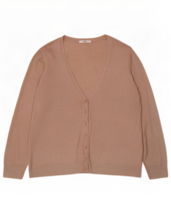 Pulover cardigan pentru femei Marks & Spencer UK 16 mare bej acrilic