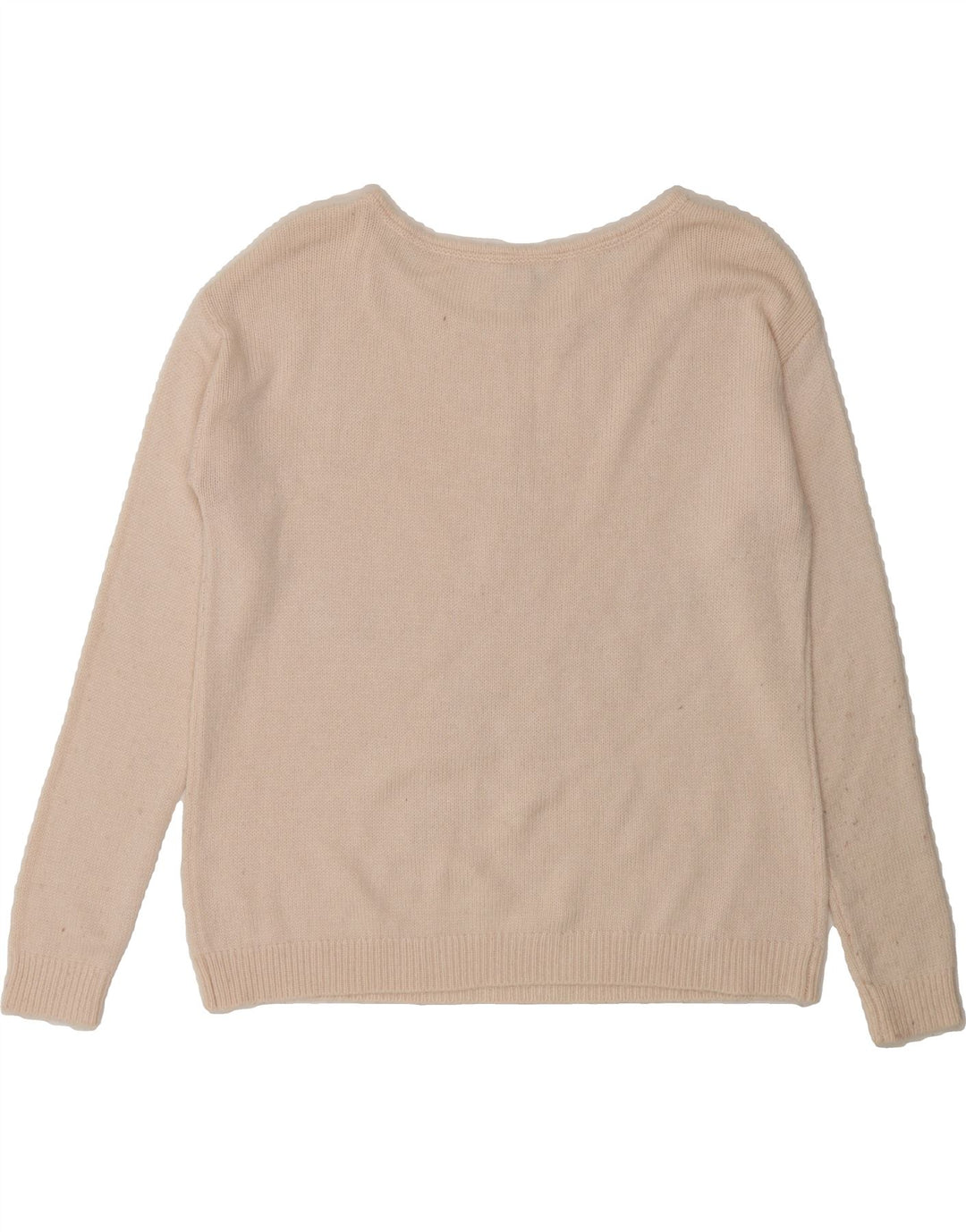 MONSOON Womens Boat Neck Jumper Sweater UK 14 Medium Pink Geometric Vintage Monsoon and Second-Hand Monsoon from Messina Hembry 