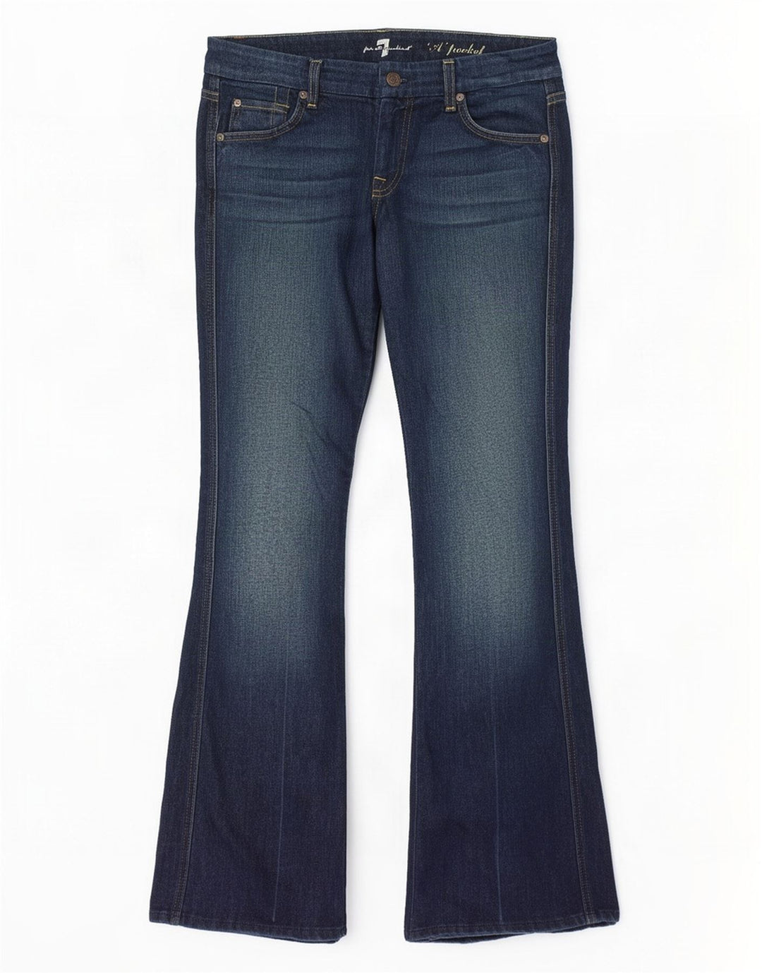 7 For All Mankind Blugi Bootcut pentru femei W30 L32 Bumbac bleumarin