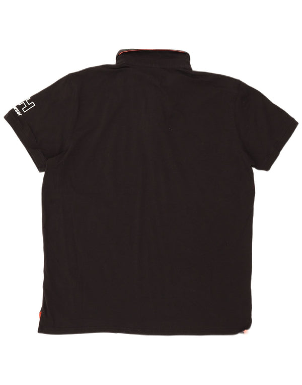 Helly Hansen tricou polo grafic pentru bărbați 2XL bumbac negru