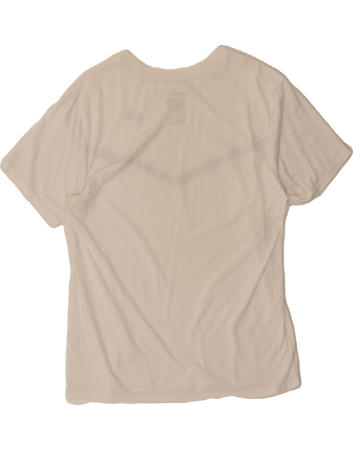 NIKE Mens Athletic Cut T-Shirt Top Large White Vintage Nike and Second-Hand Nike from Messina Hembry 