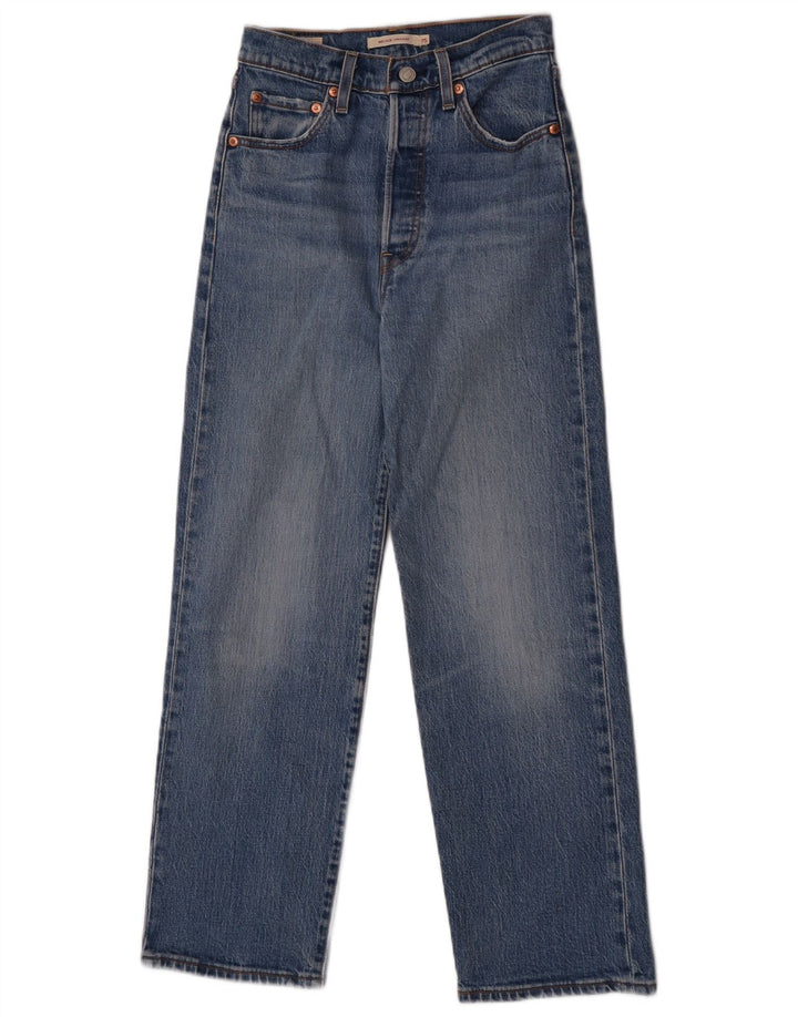 Blugi drepti pentru femei Levi's Ribcage W25 L27 Bumbac albastru
