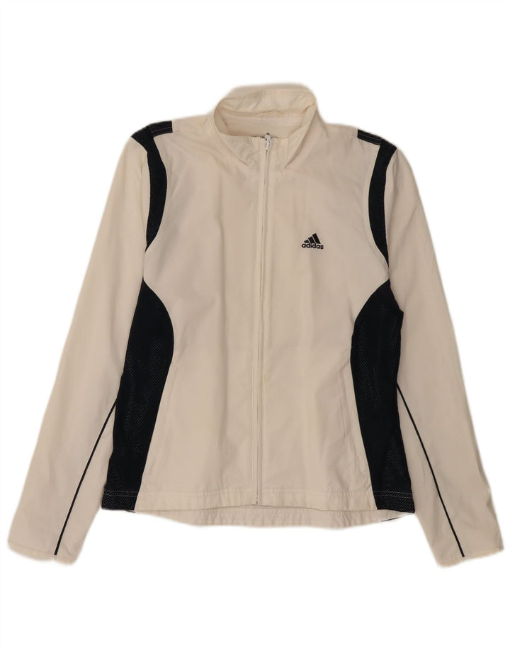 Jachetă de trening pentru femei ADIDAS UK 12 Medium White Colorblock