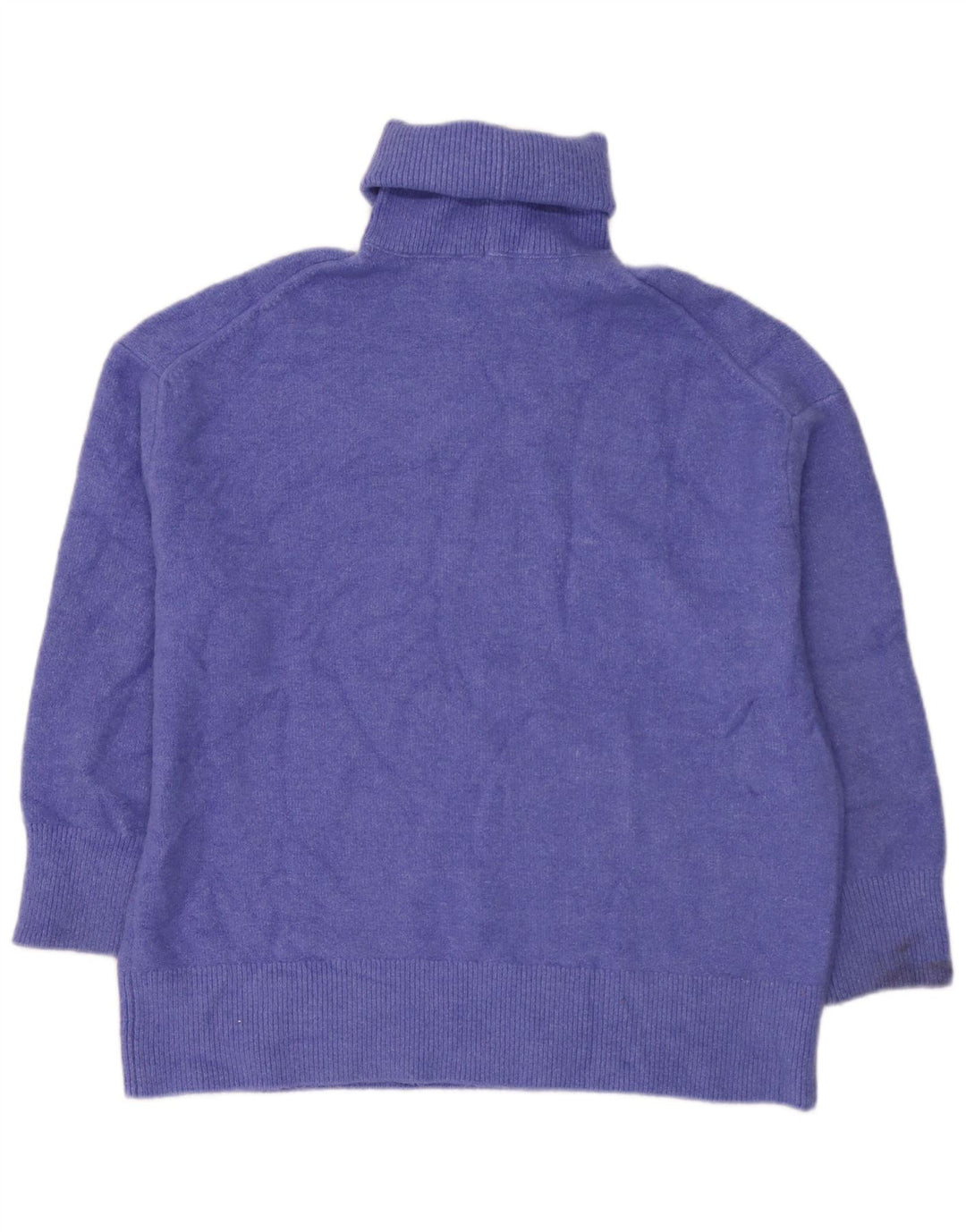 Pulover supradimensionat pentru femei Zara, cu gât rulat, UK 14, albastru mediu acrilic